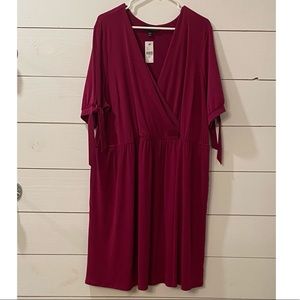 Short-Sleeved Vneck Dress by Lane Bryant